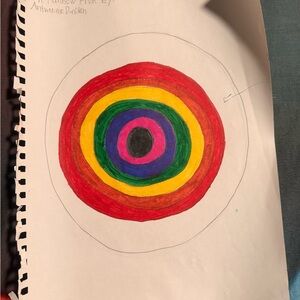 Colorful Concentric Circle Art Print
